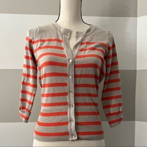 Red Brand button down stripe cardigan Small